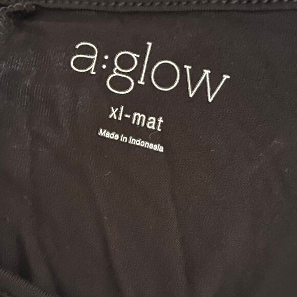 a:glow Women's XL Maternity Black Open Cold Shoulder Pullover Stretch Top Casual - Picture 6 of 6